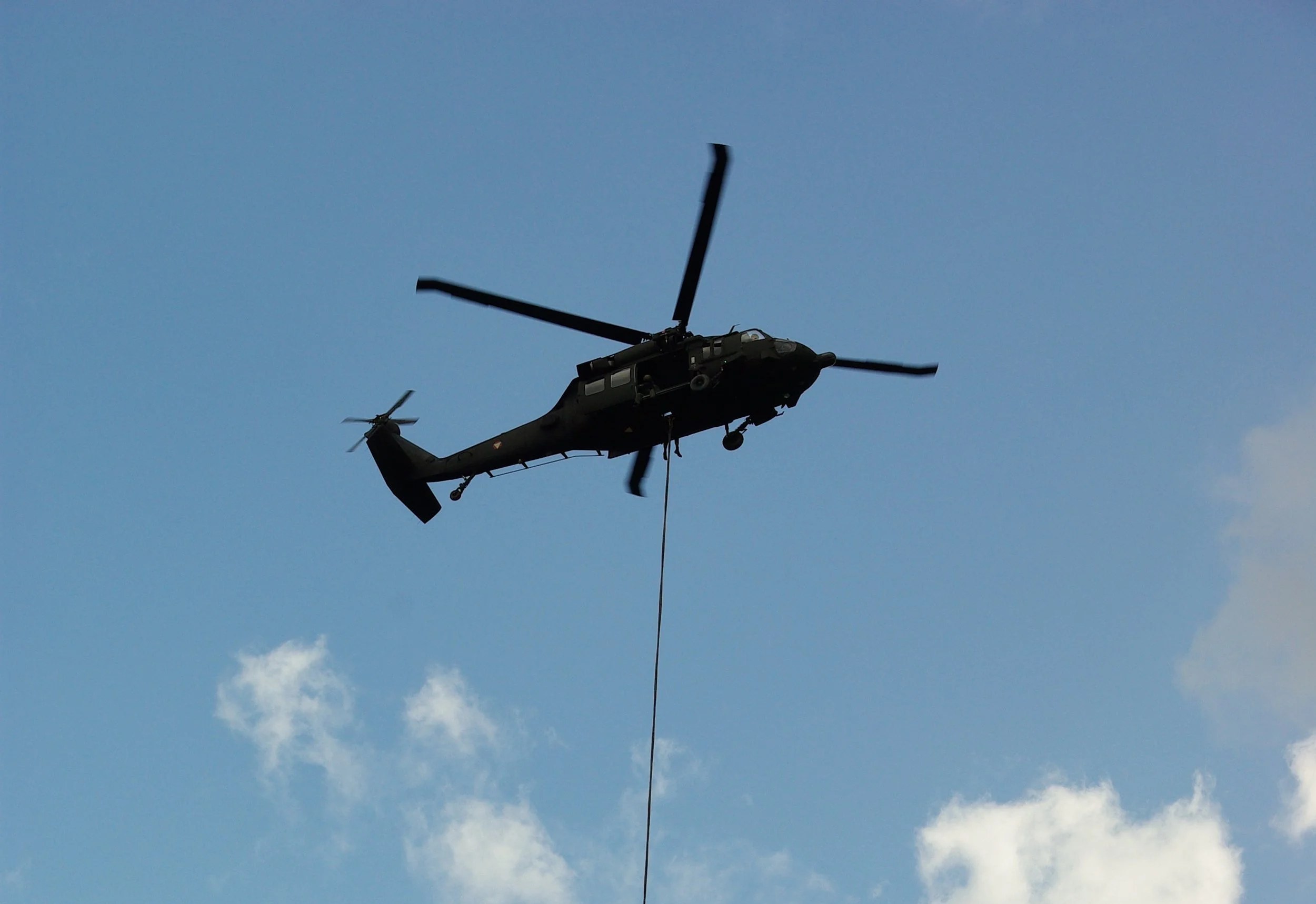 Sikorsky UH-60 Black Hawk on a firefighting water drop