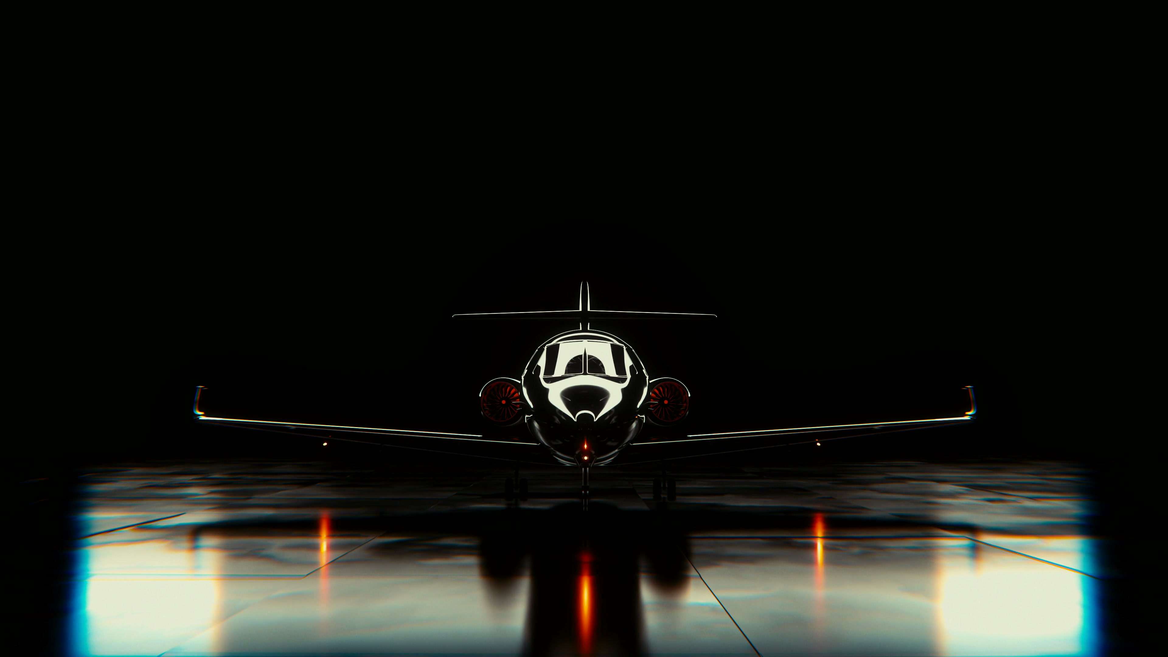 Business Jet auf der Runway